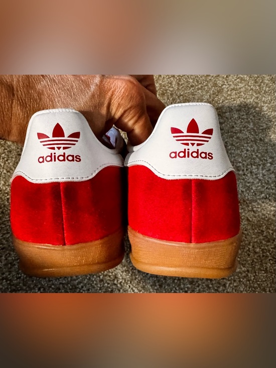 ADIDAS Felt Red & White Gazelle Sambas main image 8